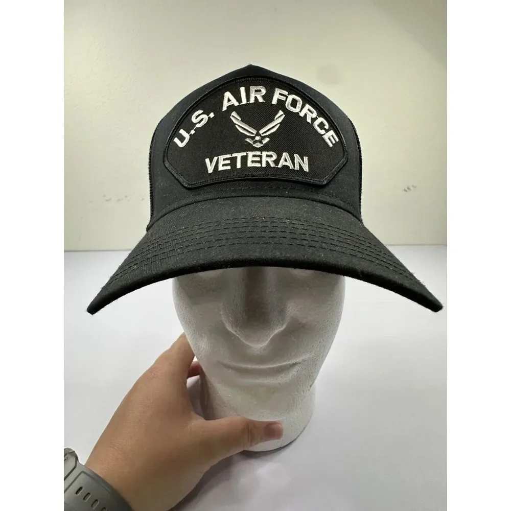 USAF WING PATCH‎ VETERAN MILITARY HAT / CAP SnapBack